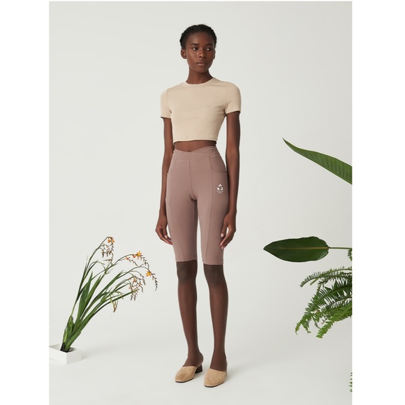 RIb Knit Crop Top in Beige - Picture 7 of 12